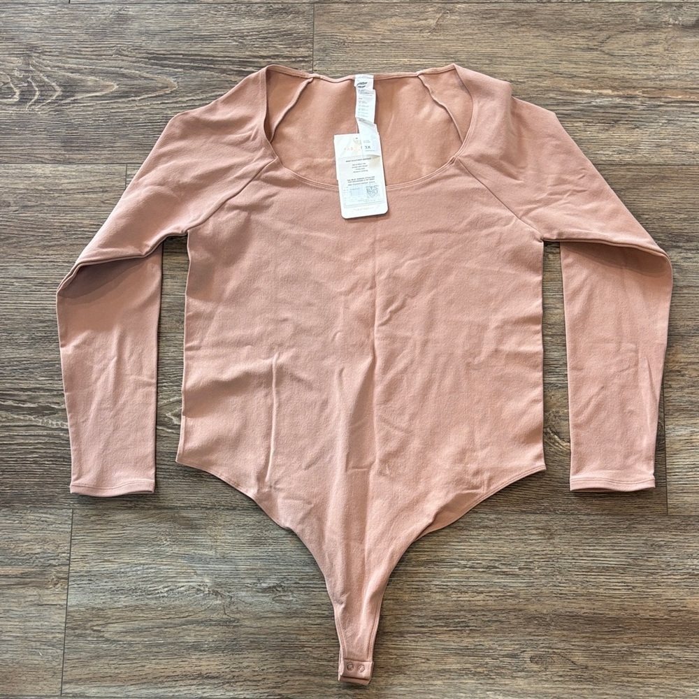 Fabletics Mindy Sculpknit Nude Cream Bodysuit Women's Size 3X NWT